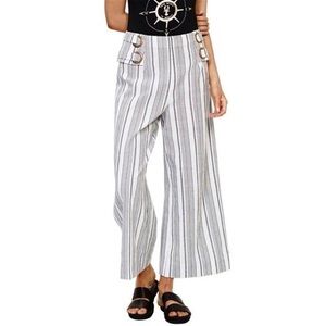 MinkPink NWT Deckside Striped Cotton Cropped Pants